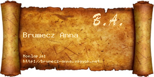Brumecz Anna névjegykártya